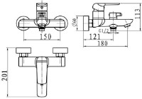 Baterie pentru cadă Ferro Tina 38020/1.0 imaginea #2 — magazin online Desire.md
