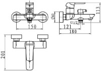Baterie pentru cadă Ferro Tina 38020/1.1 imaginea #2 — magazin online Desire.md
