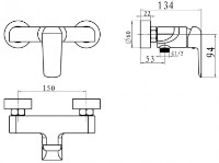 Baterie de duș Ferro Tina 38061/1.1 imaginea #2 — magazin online Desire.md