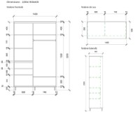Dulap cu uşi glisante Mobildor-Lux Aron 140x220 Oak Sonoma (aron1645) K2 imaginea #3 — magazin online Desire.md
