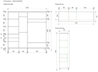 Dulap cu uşi glisante Mobildor-Lux Aron 220x220 Oak Sonoma (aron1999) K3 imaginea #3 — magazin online Desire.md