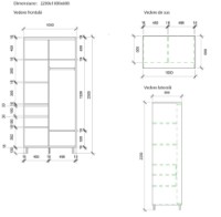 Dulap cu uşi glisante Mobildor-Lux Aron 100x220 (3025 Stejar Sonoma) Desen imaginea #3 — magazin online Desire.md