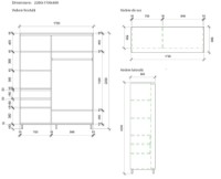 Dulap cu uşi glisante Mobildor-Lux Aron 170x220 (8681 Alb Briliant) Desen imaginea #3 — magazin online Desire.md