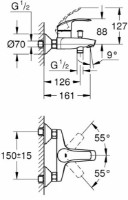 Смеситель для ванны Grohe Eurosmart (33300002) фото №3 — интернет-магазин Desire.md