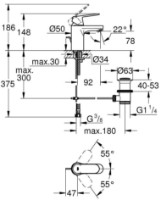 Смеситель для умывальника Grohe Eurosmart Cosmopolitan (32825000) фото №3 — интернет-магазин Desire.md