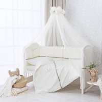 Copertină pentru pătuț Perina  Le Petit Bebe (PB1/1-01.1) Milk\Olive imaginea #3 — magazin online Desire.md