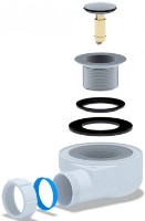 Сифон для душевого поддона Ani Plast E450CL фото №3 — интернет-магазин Desire.md