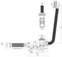 Сифон для ванны Ani Plast EC255GS фото №2 — интернет-магазин Desire.md
