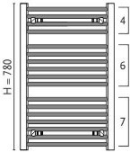 Uscător de prosoape Gorgiel Wezyr AW 78/50 Cream 04 (11) imaginea #2 — magazin online Desire.md