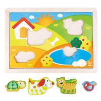 Развивающий набор Hape Sunny Valley Puzle 3in1 (E1601A) фото №3 — интернет-магазин Desire.md