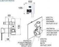 Baterie de duș Remer Qubika 09 imaginea #2 — magazin online Desire.md