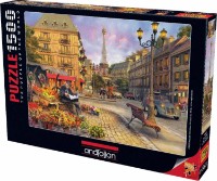Puzzle Anatolian 1500 Streets of Paris (4542) imaginea #2 — magazin online Desire.md