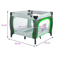 Pătuț pliabil Caretero Quadra Green imaginea #2 — magazin online Desire.md
