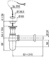 Sifon pentru lavoar Wirquin SL213 (34578002) imaginea #2 — magazin online Desire.md