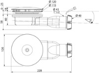 Sifon pentru cada-duș Wirquin Slim H40 D90 (30950158) imaginea #2 — magazin online Desire.md