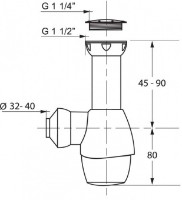Сифон для раковины Wirquin White (31180002) фото №2 — интернет-магазин Desire.md