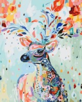Картина по номерам Brushme Colorful Deer (BS202) 