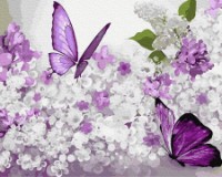 Картина по номерам Brushme Lilac Butterflies (GX37228) 