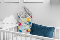 Plic pentru bebeluși Sensillo Velvet Wrap Puzzle Grey (4232) imaginea #4 — magazin online Desire.md