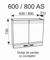 Bucatarie modulara Ambianta Dolce 800 AS Gri imaginea #2 — magazin online Desire.md