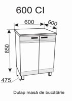 Bucatarie modulara Ambianta Dolce 600 CI Gri imaginea #2 — magazin online Desire.md