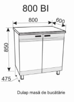 Bucatarie modulara Ambianta Dolce 800 BI Gri imaginea #2 — magazin online Desire.md