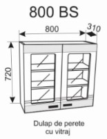 Bucatarie modulara Ambianta Dolce 800 BS Gri imaginea #2 — magazin online Desire.md