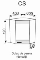 Bucatarie modulara Ambianta Dolce 600 Gri imaginea #2 — magazin online Desire.md