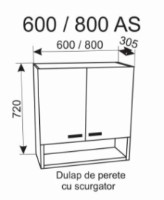 Bucatarie modulara Ambianta Fresh 800 AS Bordo imaginea #2 — magazin online Desire.md