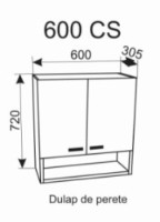 Bucatarie modulara Ambianta Fresh 600 CS Gri imaginea #2 — magazin online Desire.md