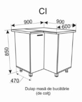 Кухонный модуль Ambianta Fresh 900 Gri фото №2 — интернет-магазин Desire.md