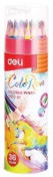 Creioane colorate Deli ColoRun Tube 36pcs