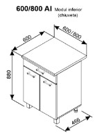 Кухонный модуль Ambianta Iris 600 AI Gri фото №2 — интернет-магазин Desire.md