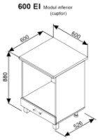 Кухонный модуль Ambianta Iris 600 EI Alb Samoa фото №2 — интернет-магазин Desire.md