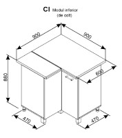 Bucatarie modulara Ambianta Iris 900 Alb Samoa imaginea #2 — magazin online Desire.md