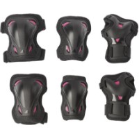 Protecție role Rollerblade Skate Gear W 3 Pack L Black/Pink (069P0500219)