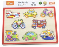 Развивающий набор Viga Flat Puzzle-Transports (50016) фото №2 — интернет-магазин Desire.md