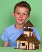 Puzzle 3D-constructor Walachia Cabin with Lathe (W40)  imaginea #4 — magazin online Desire.md