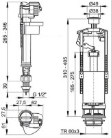 Сливная арматура AlcaPlast SA2000K 1/2 фото №2 — интернет-магазин Desire.md