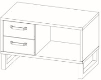 Обувница Sokme Bari 1D2S Woodcon/Grunge Oak фото №2 — интернет-магазин Desire.md