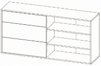 Comodă Sokme Нитро 2Д3Ш Votan/Gri imaginea #2 — magazin online Desire.md