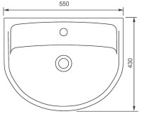 Умывальник Colombo Status 55 (S23115500) фото №2 — интернет-магазин Desire.md