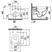 Vas WC Creavit Free FE320-11MB/KC0903.01.0100 imaginea #2 — magazin online Desire.md
