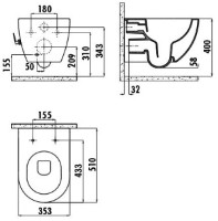 Vas WC Creavit Free FE322-34CB00/KC0903.02.000 imaginea #2 — magazin online Desire.md
