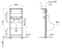 Cadru metalic pentru pisoar Vitra 780-3810 imaginea #2 — magazin online Desire.md