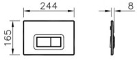 Placă de comandă Vitra Loop R (740-0686)
