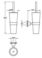 Ершик для унитаза Vitra Matrix (A44582) фото №2 — интернет-магазин Desire.md