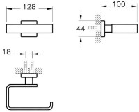 Держатель туалетной бумаги Vitra Projekta (A44175) фото №2 — интернет-магазин Desire.md