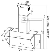 Вытяжка Tornado Corus 1100 (60) LED Black фото №4 — интернет-магазин Desire.md