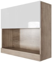 Настенный шкаф SV-Мебель Ницца 800 Каньон Светлый/Белый Глянец